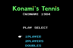 Konami's Tennis 1
