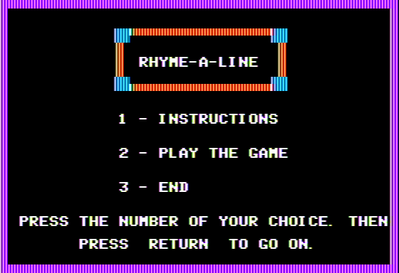 Rhyme-a-Line abandonware