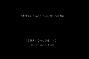 Sierra Championship Boxing 0