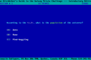 The Hitchhiker's Guide to the Galaxy Trivia Challenge abandonware