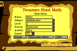 Treasure Hunt Math 1