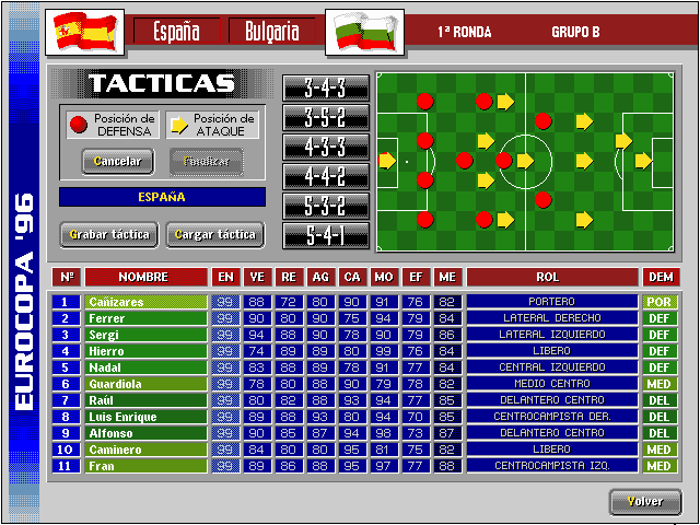 PC Selección Española de Fútbol Eurocopa '96 abandonware