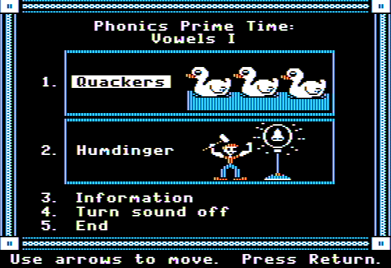 Phonics Prime Time: Vowels I abandonware