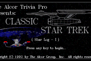 The Alcor Trivia Pro Presents: Classic Star Trek (Star Log - I) 0