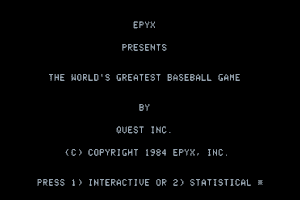 The World's Greatest Baseball Game 0