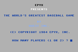The World's Greatest Baseball Game 0
